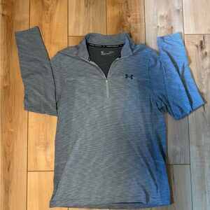 Under Armour Men's Charcoal Long Sleeve Pullover - Large